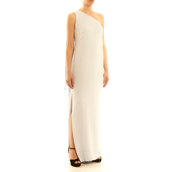 Lauren Ralph Lauren Deannie One Shoulder Draped Evening Dress - Picture 2 of 11